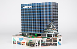 建筑模型示例（透明外观与内部结构可视化）